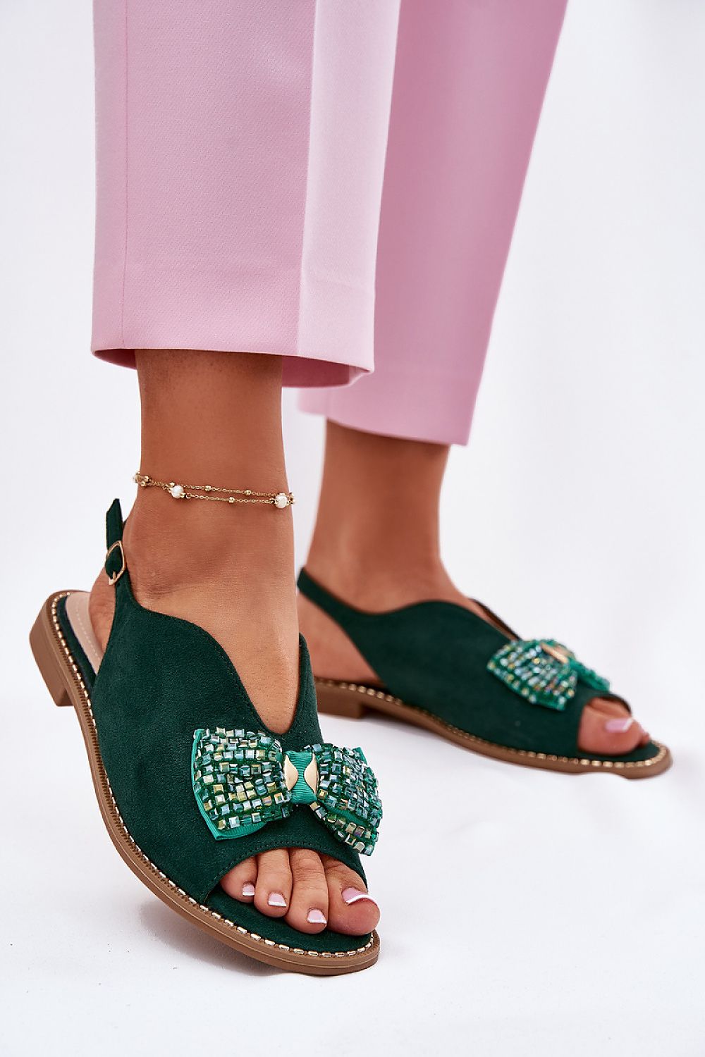  Sandały Model S.Barski KV51-014 Green - Step in style 