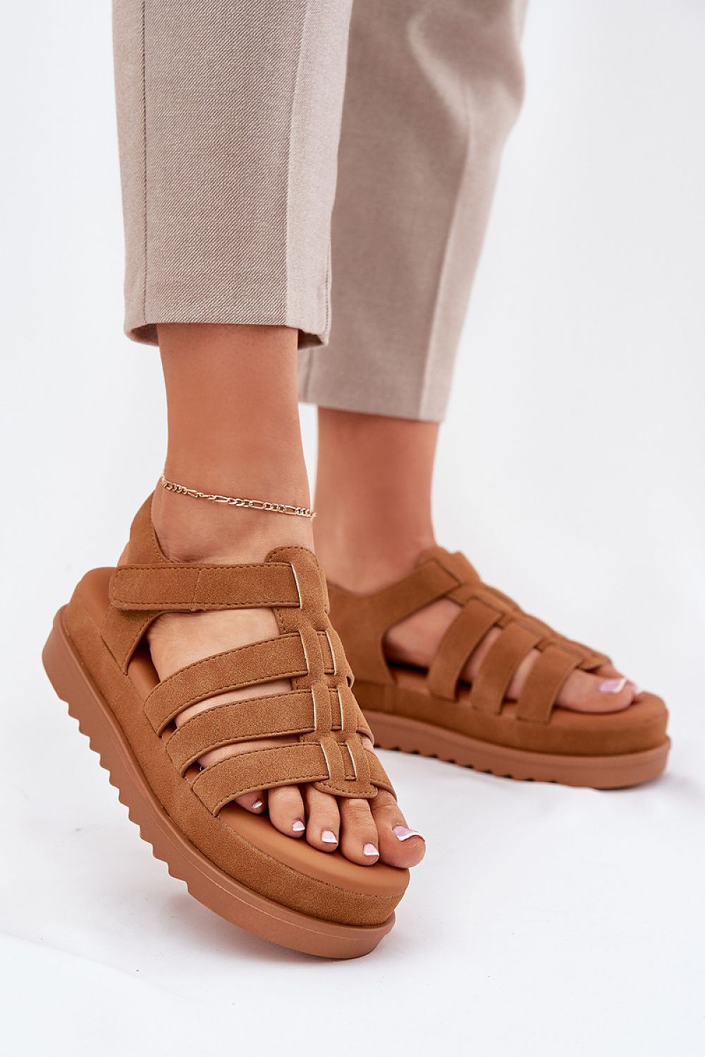  Sandały Model Filisenia PL363 Camel - Step in style 