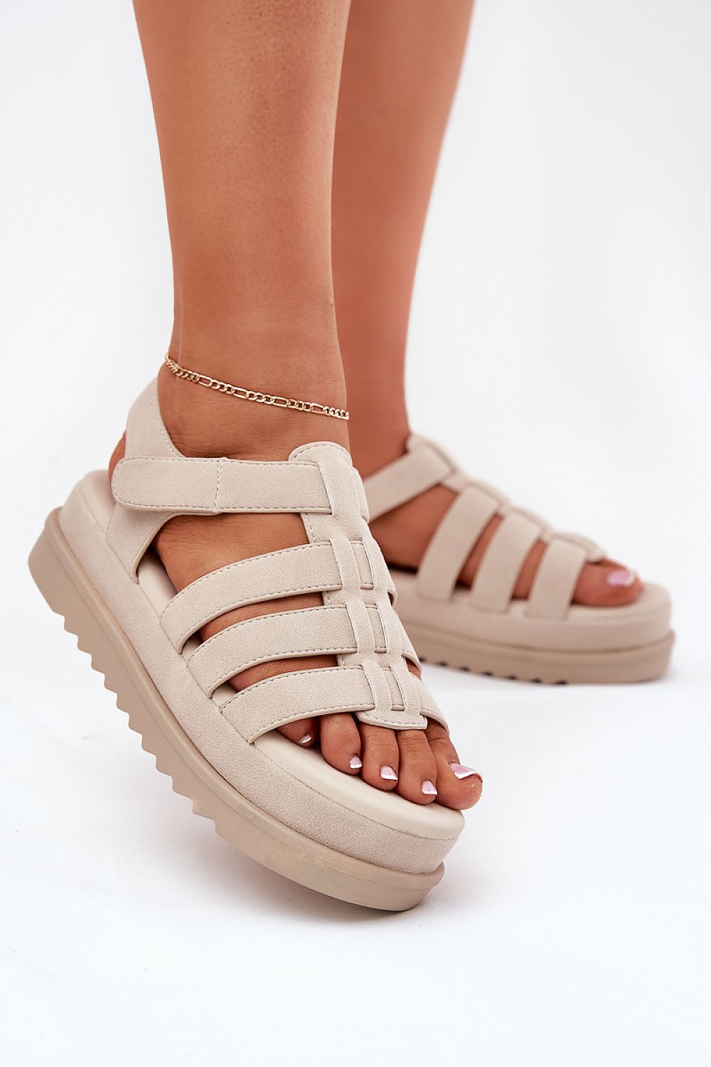  Sandały Model Filisenia PL363 Beige - Step in style 