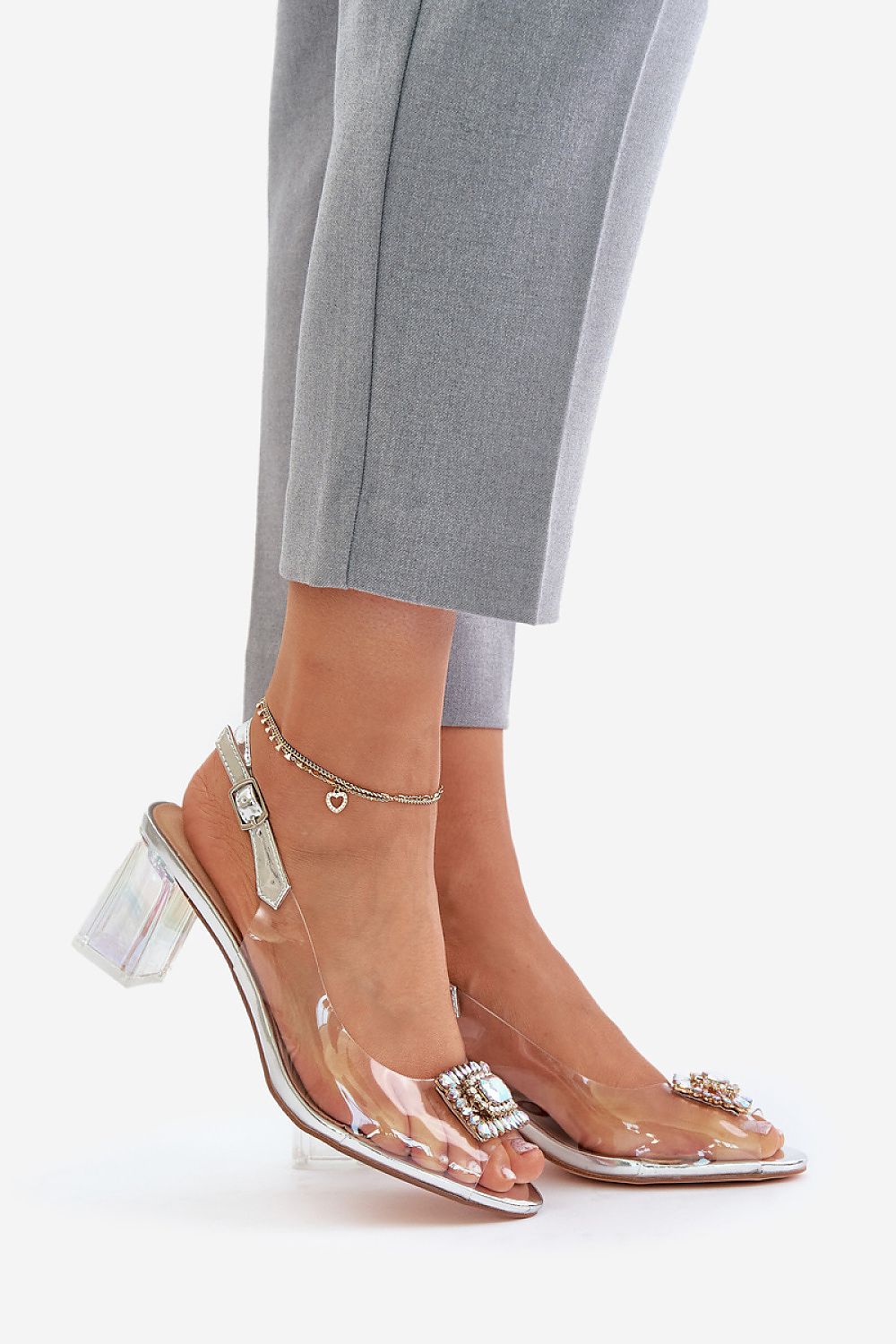  Sandały Model DA MR42-031 Silver - Step in style 