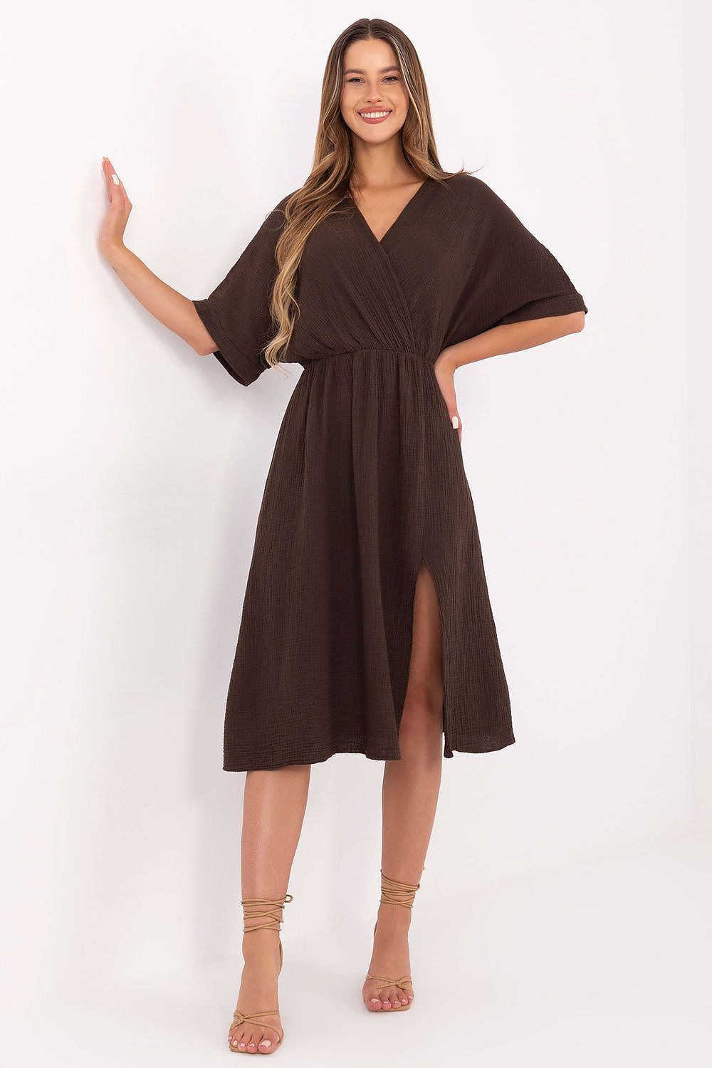  Sukienka Model MI-SK-121008.84 Dark Brown - Italy Moda 