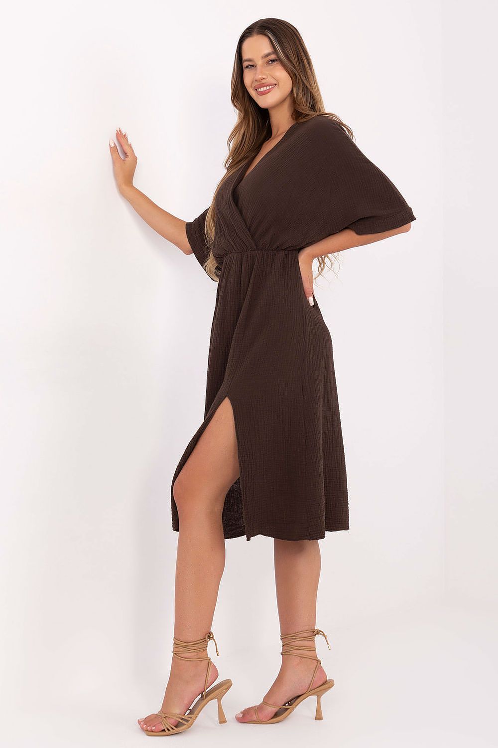  Sukienka Model MI-SK-121008.84 Dark Brown - Italy Moda 