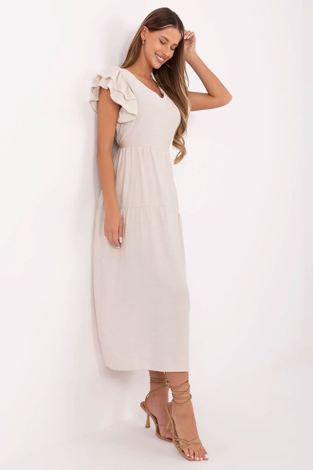  Sukienka Model MI-SK-A2489.21 Light Beige - Italy Moda 