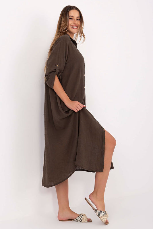  Sukienka Model TW-SK-BI-24135.81 Dark Brown - Och Bella 