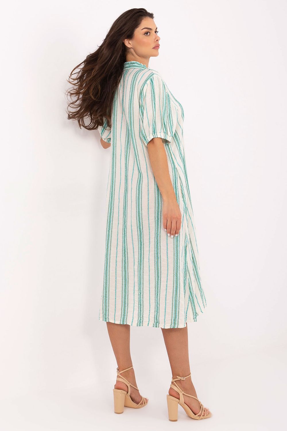  Sukienka Model TW-SK-BI-2451.84 White/Green - Och Bella 
