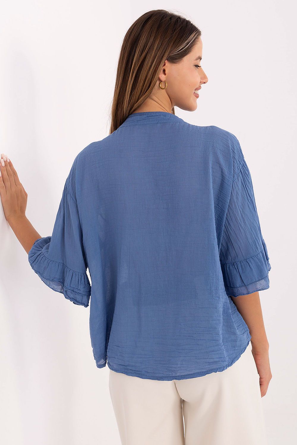   Koszula Damska Model MI-KS-92224.95 Dark Blue - Italy Moda 