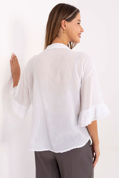   Koszula Damska Model MI-KS-92224.95 White - Italy Moda 