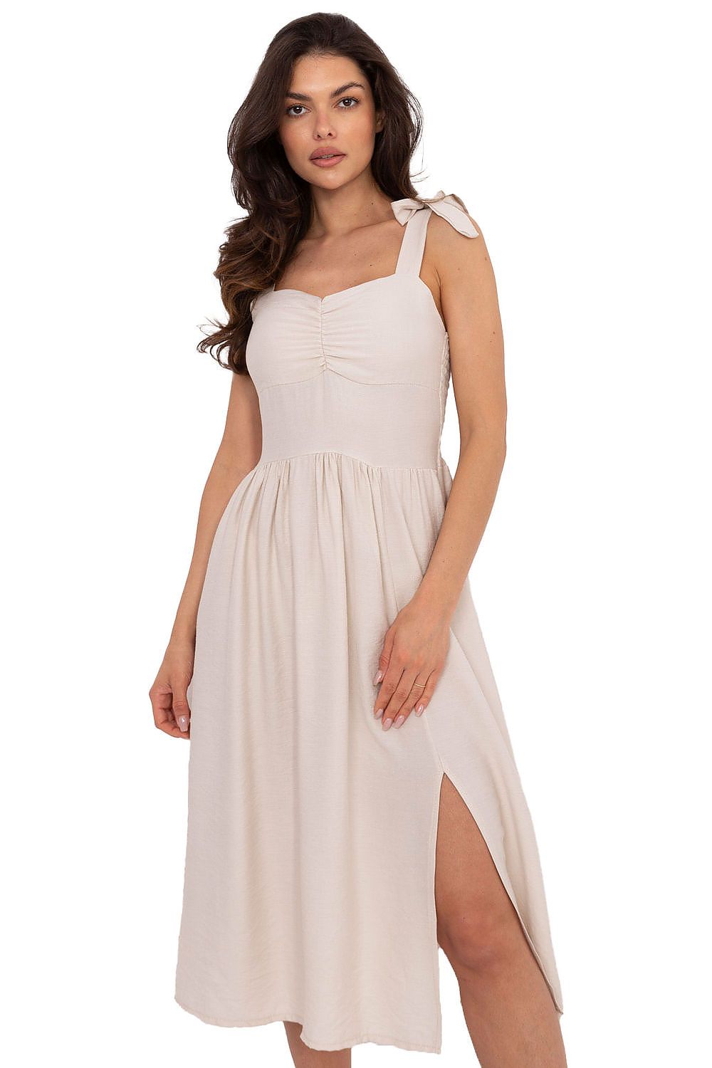  Sukienka Model MI-SK-A1830.69 Beige - Italy Moda 