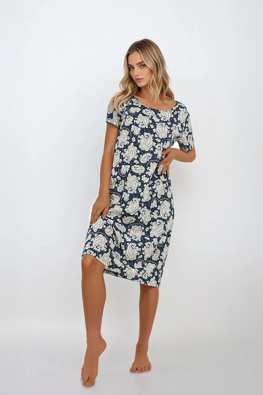  Koszulka nocna Koszula Nocna Model Saphire Nights 213187 Navy - Momenti Per Me 