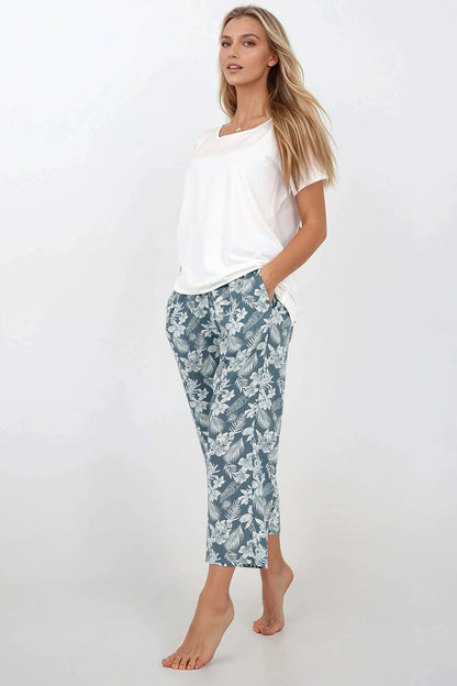  Piżama Damska Model Casual Beauty 217686 Green - Momenti Per Me 