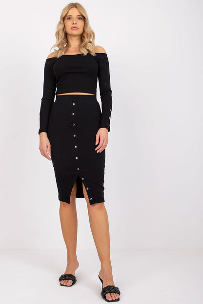  Spódnica Komplet Model RV-KMPL-7524.34 Black - Rue Paris 