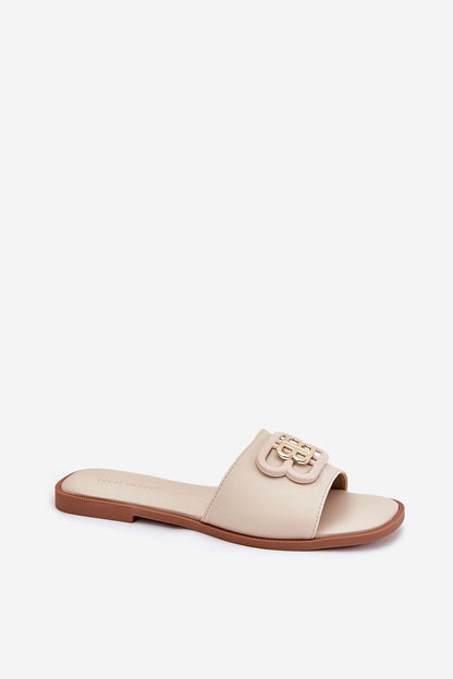  Sandał Klapki Model Nenitta 5257 Beige - Step in style 