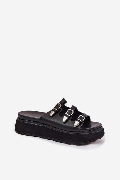 Sandał Klapki Model Nimiotte H-11 Black - Step in style 