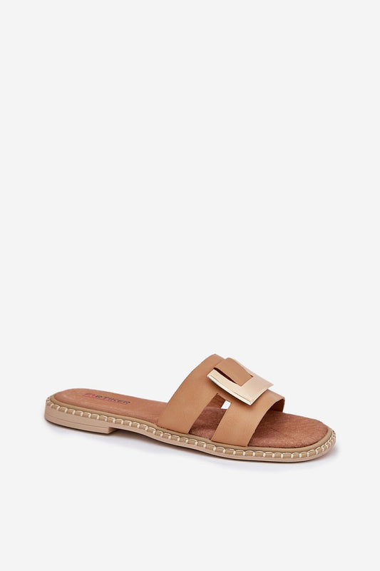  Sandał Klapki Model Artiker 56C1335 Beige - Step in style 
