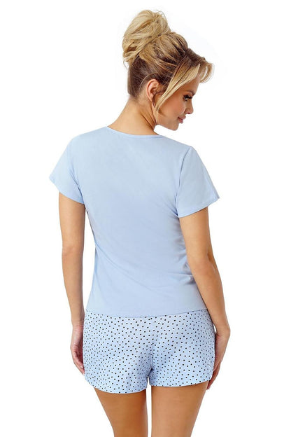  Piżama Damska Model Star Short Blue - Donna 