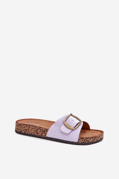  Sandał Klapki Model Zavira WD299 Lila - Step in style 