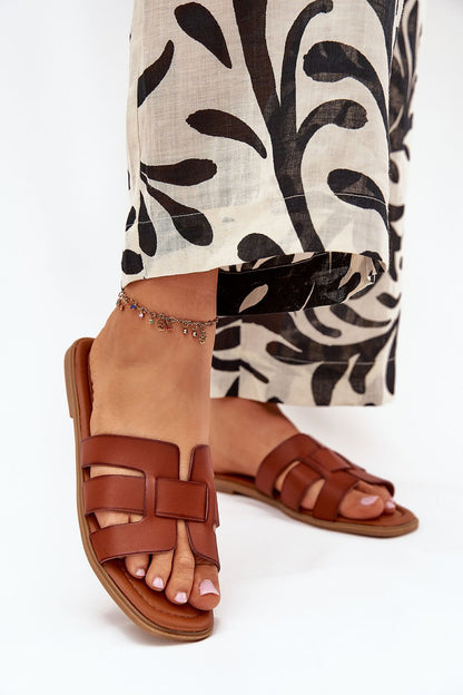  Sandał Klapki Model Mirona WD298 Camel - Step in style 