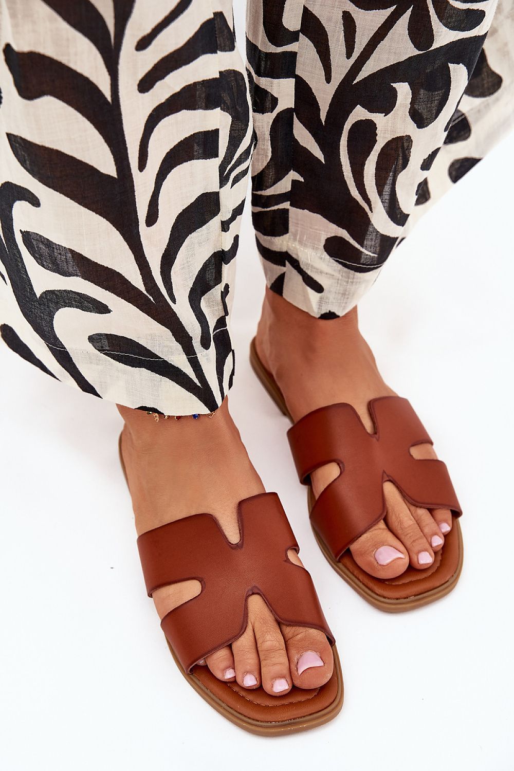  Sandał Klapki Model Salyra WD303 Camel - Step in style 