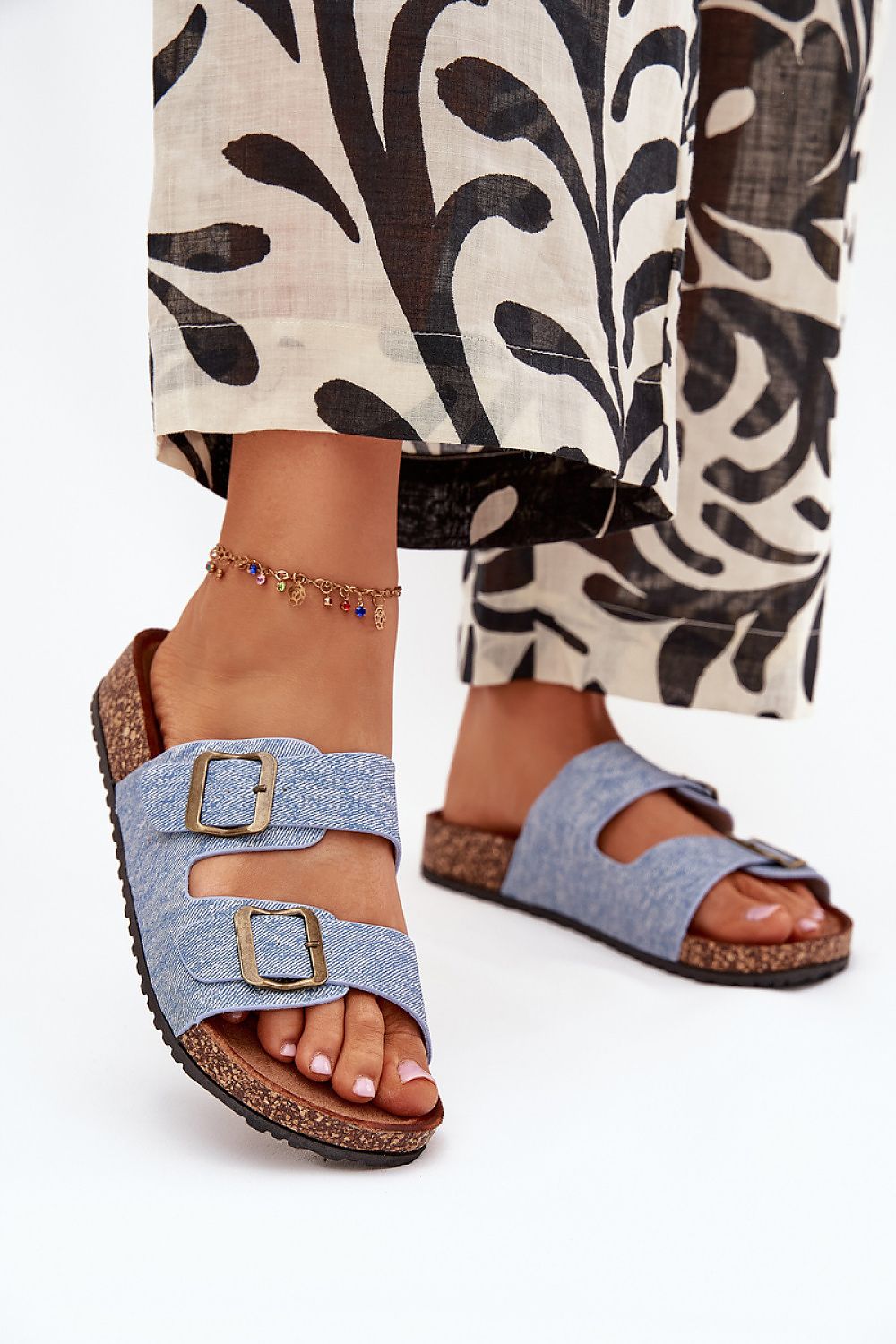  Sandał Klapki Model Vesina WD302 Light Jeans - Step in style 