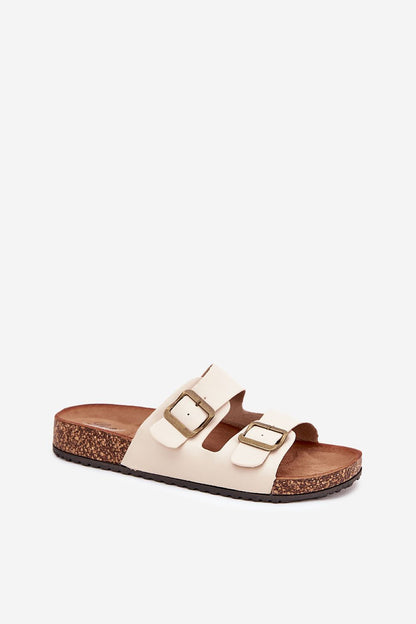  Sandał Klapki Model Vesina WD302 Beige - Step in style 