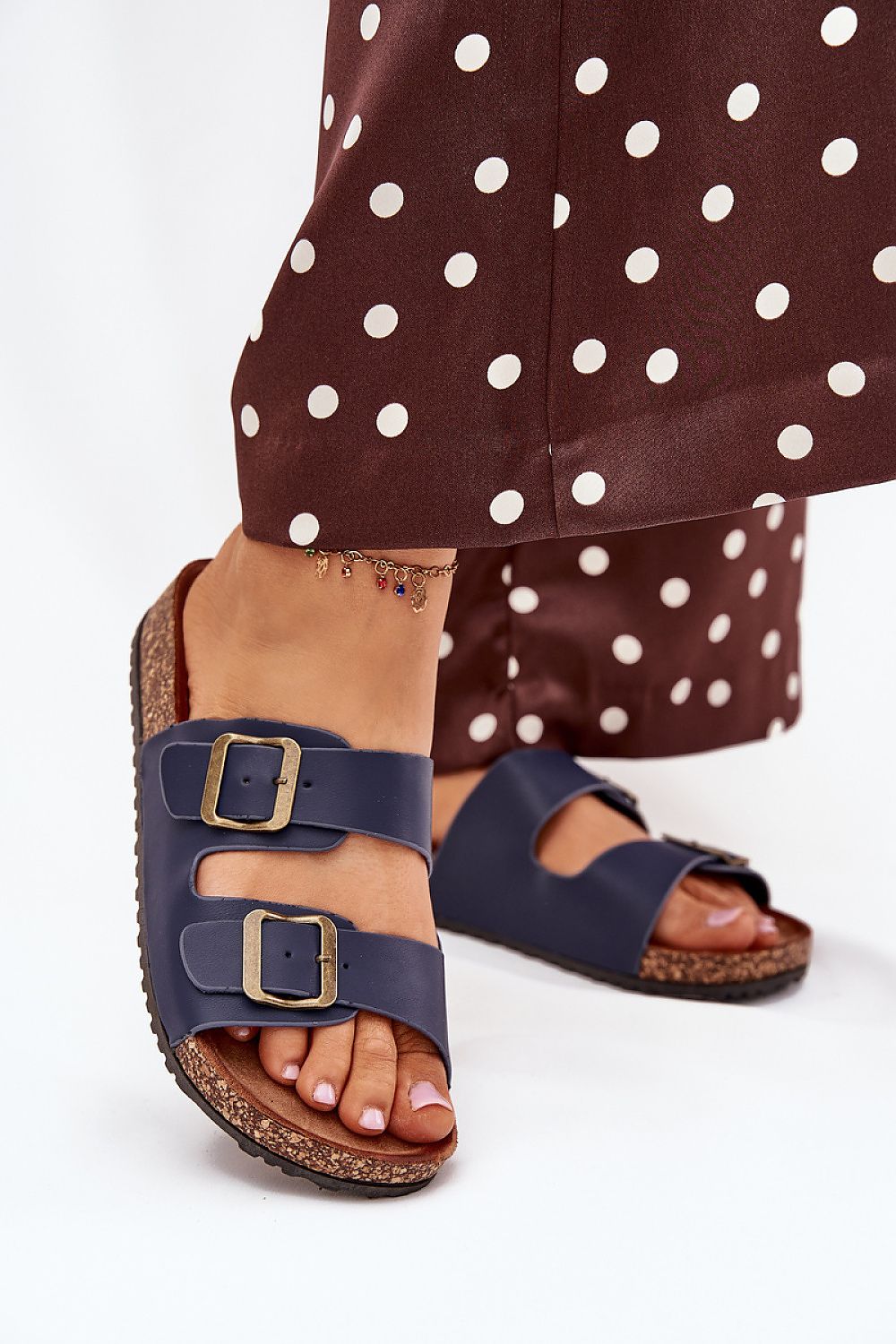  Sandał Klapki Model Vesina WD302 Navy - Step in style 
