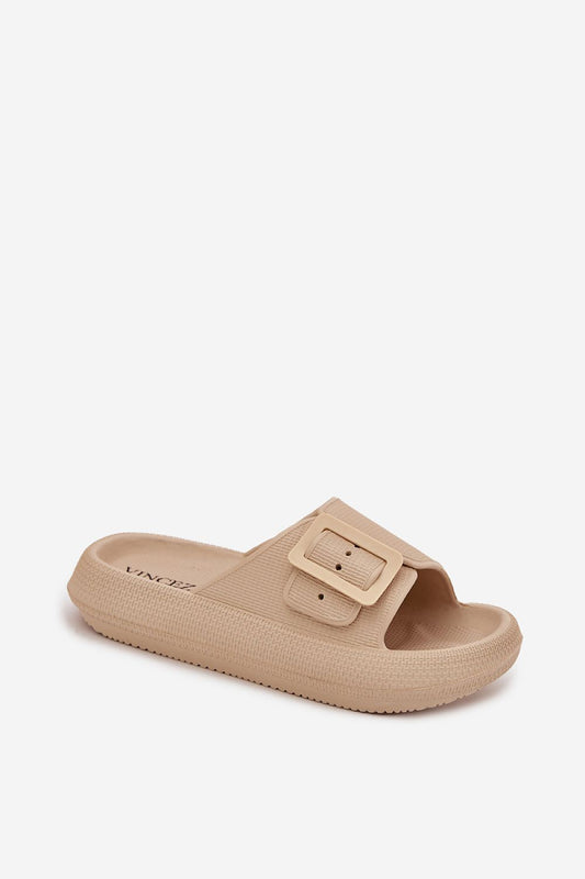  Sandał Klapki Model Vinceza 75207 Beige - Step in style 