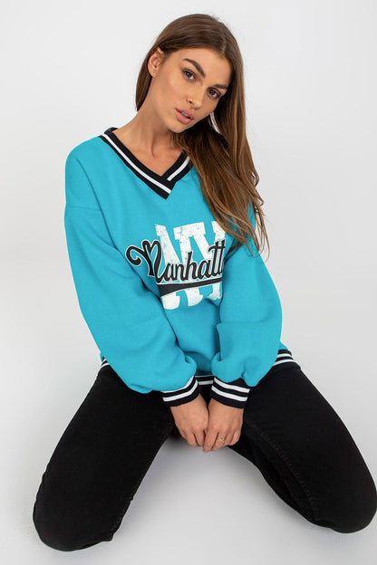  Bluza Damska Model EM-BL-754.42P Blue - Ex Moda 