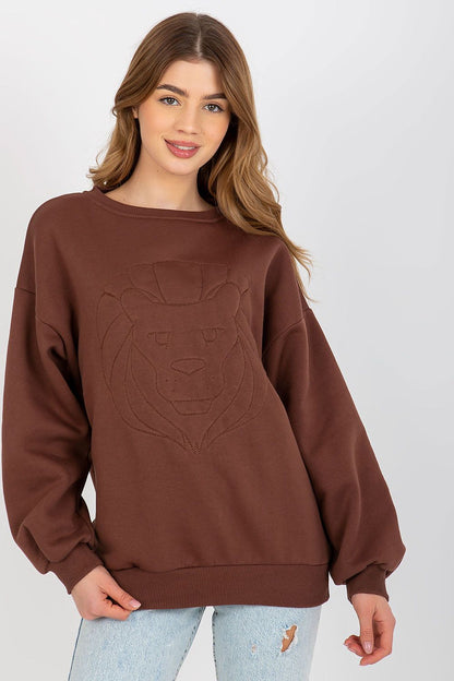   Bluza Damska Model EM-BL-617-4.41P Brown - Ex Moda 