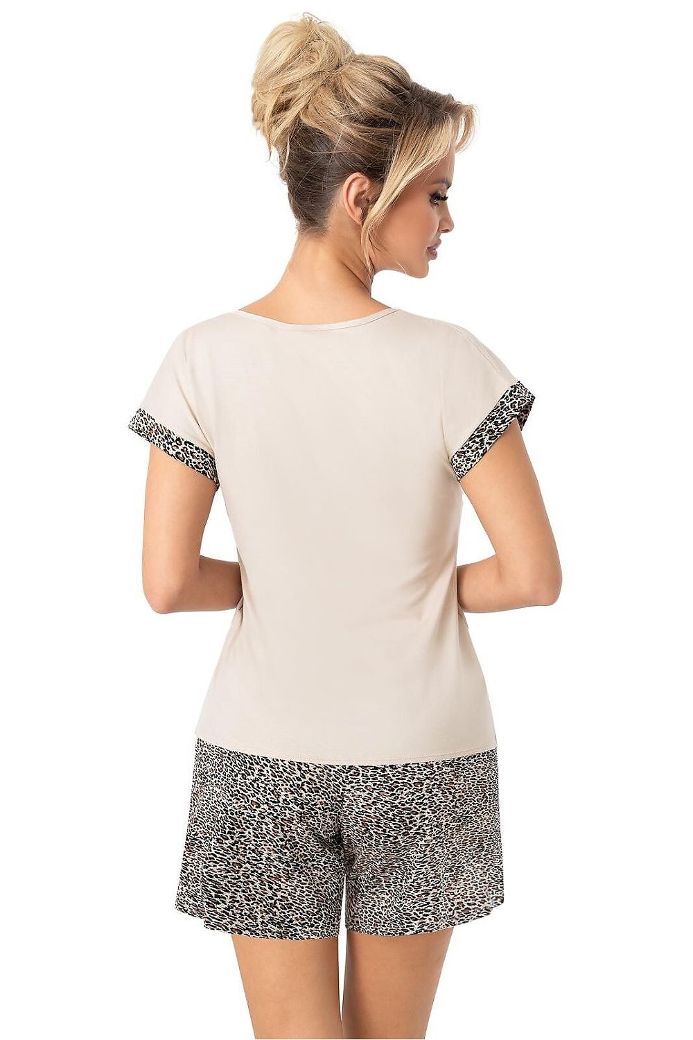  Piżama Damska Model Omari Short Beige - Donna 