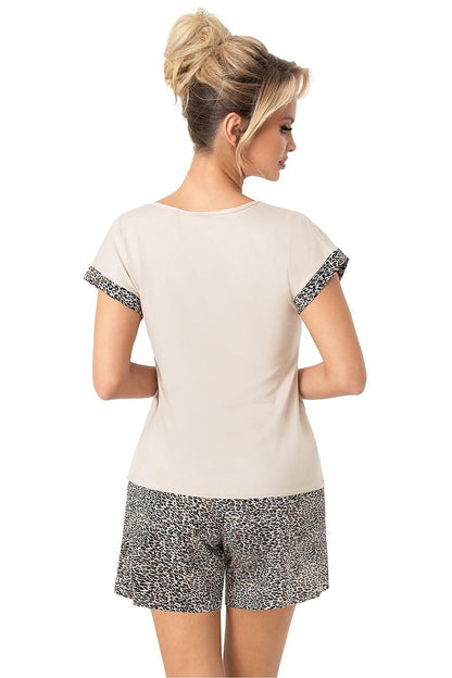  Piżama Damska Model Omari Short Beige - Donna 
