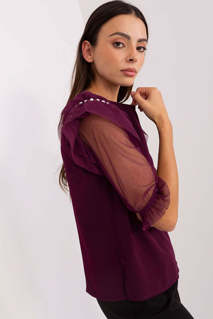   Bluzka Model LK-BZ-506682.26P Dark Violet - Lakerta 