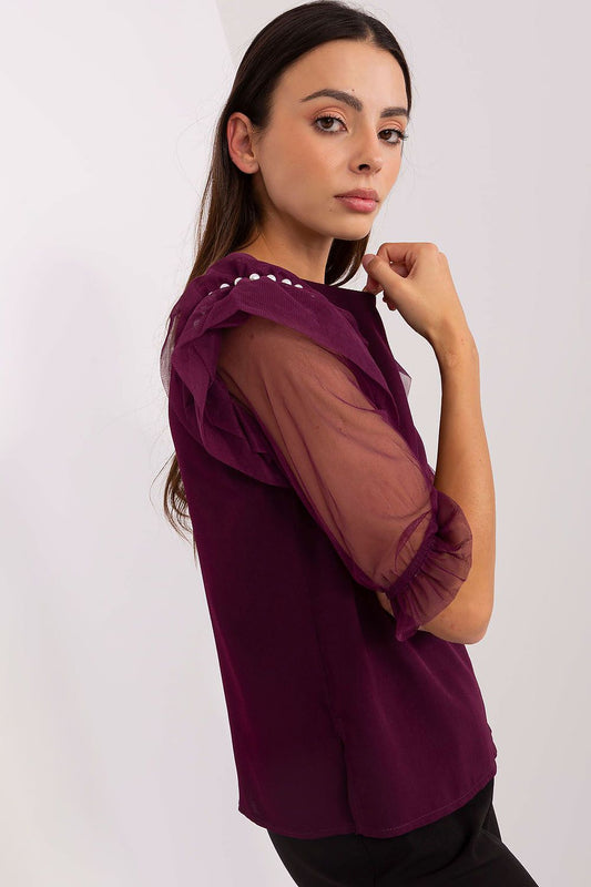   Bluzka Model LK-BZ-506682.26P Dark Violet - Lakerta 