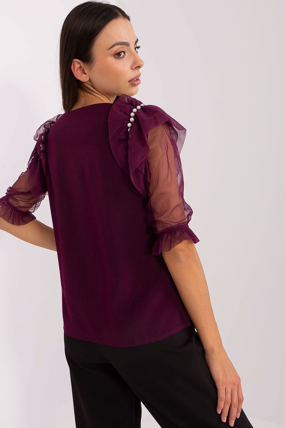   Bluzka Model LK-BZ-506682.26P Dark Violet - Lakerta 