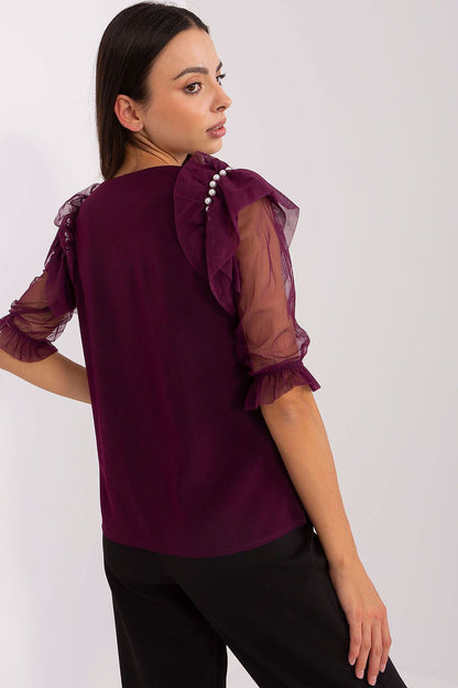   Bluzka Model LK-BZ-506682.26P Dark Violet - Lakerta 