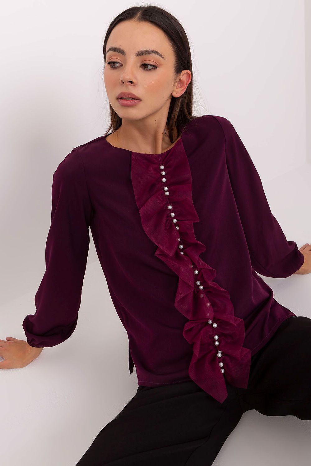   Bluzka Model LK-BZ-506673.36 Dark Violet - Lakerta 