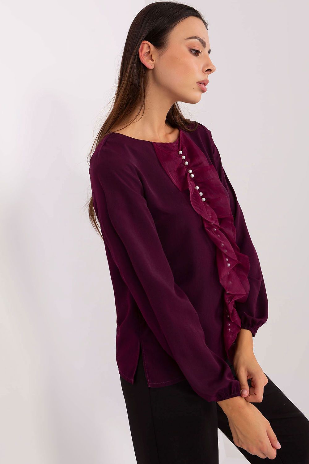  Bluzka Model LK-BZ-506673.36 Dark Violet - Lakerta 