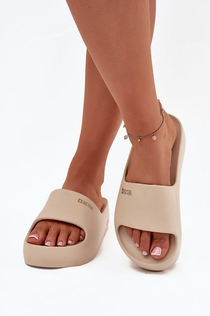  Sandał Klapki Model Big Star SS274722 Beige - Step in style 