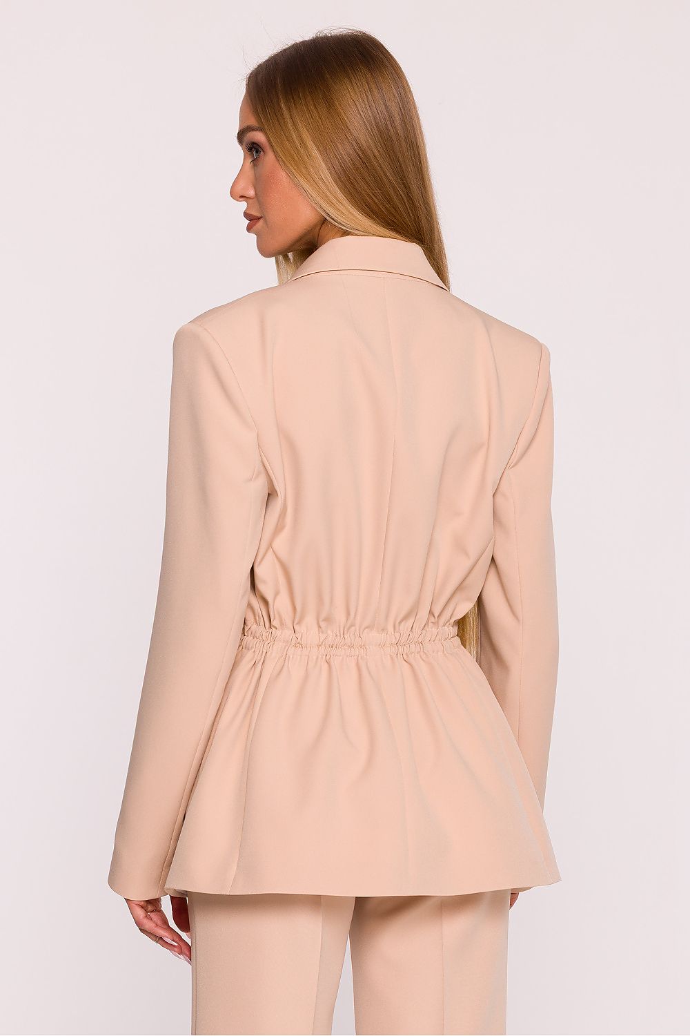   Marynarka Damska Model MOE873 Beige - Moe 