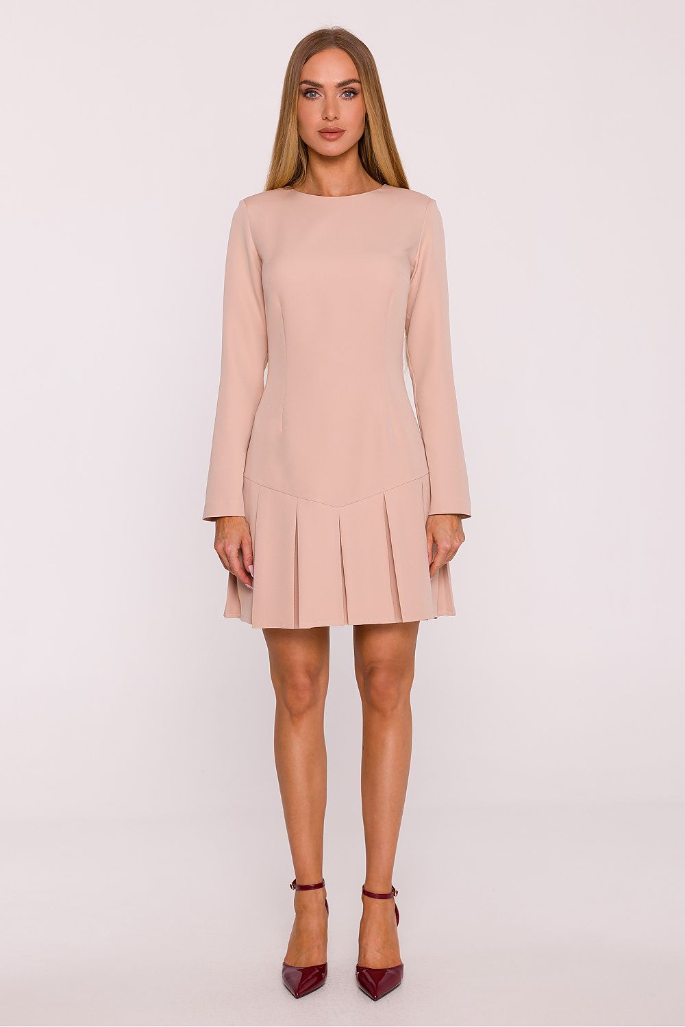  Sukienka Model MOE872 Beige - Moe 