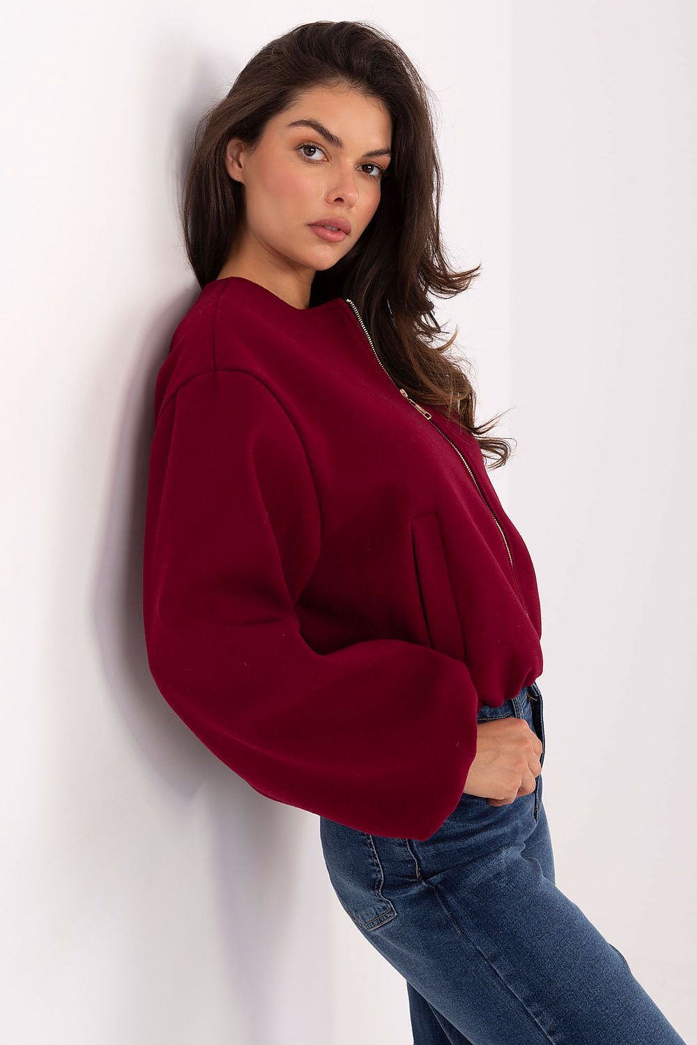   Kurtka Damska Model IT-KR-A8612.46 Bordo - Rue Paris 