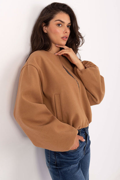   Kurtka Damska Model IT-KR-A8612.46 Camel - Rue Paris 