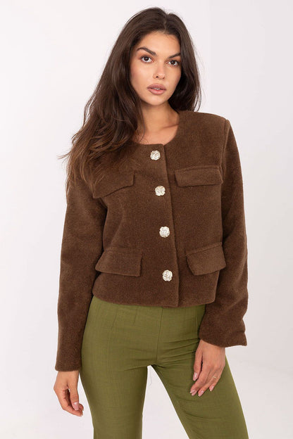   Żakiet Model IT-KR-FL9586.64 Brown - Rue Paris 