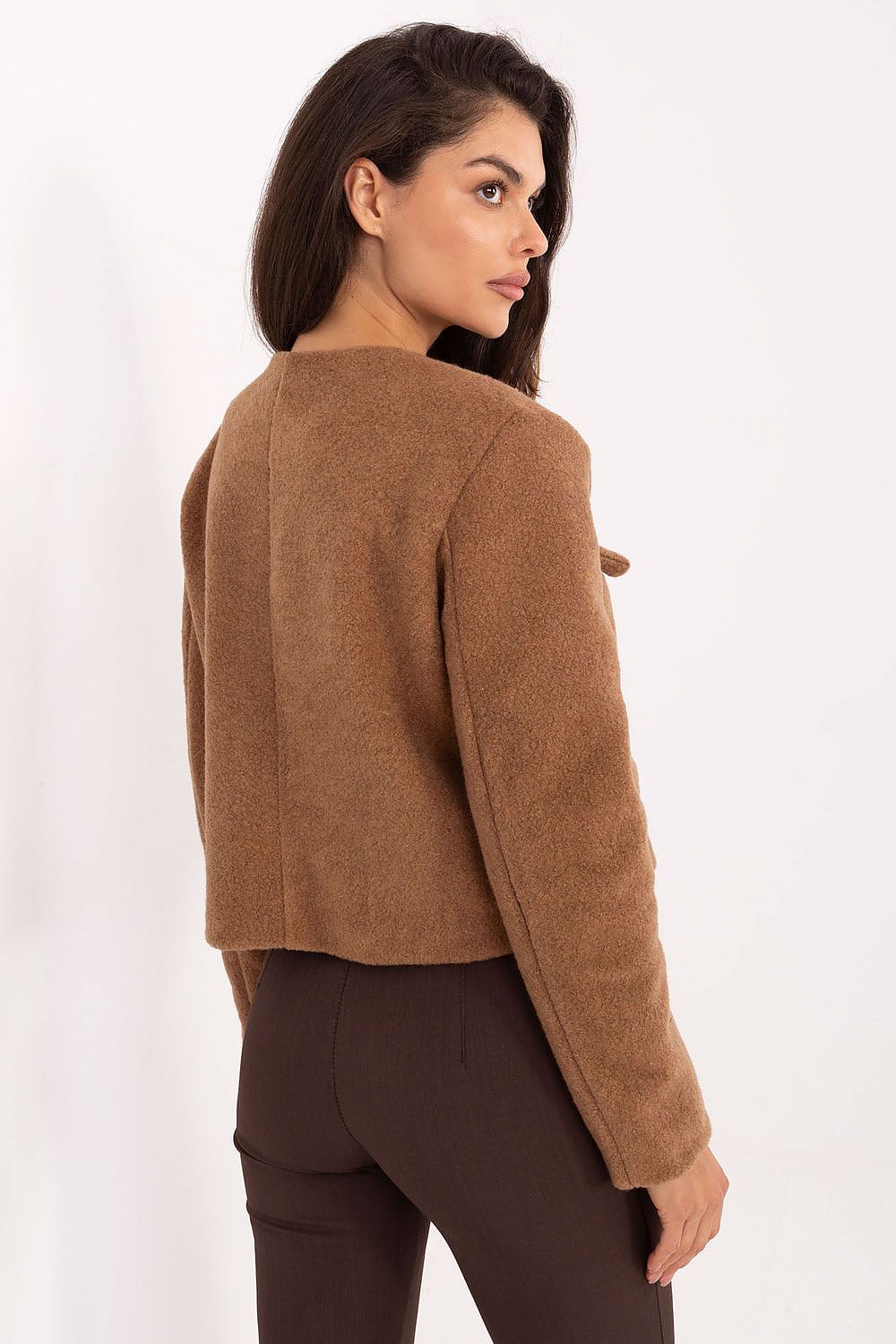   Żakiet Model IT-KR-FL9586.64 Camel - Rue Paris 