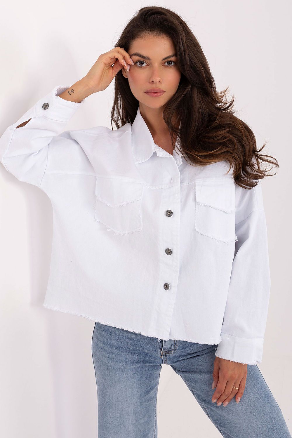   Koszula Damska Model IT-KS-FL5779.87 White - Rue Paris 