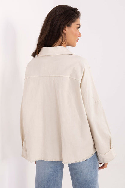   Koszula Damska Model IT-KS-FL5779.87 Light Beige - Rue Paris 