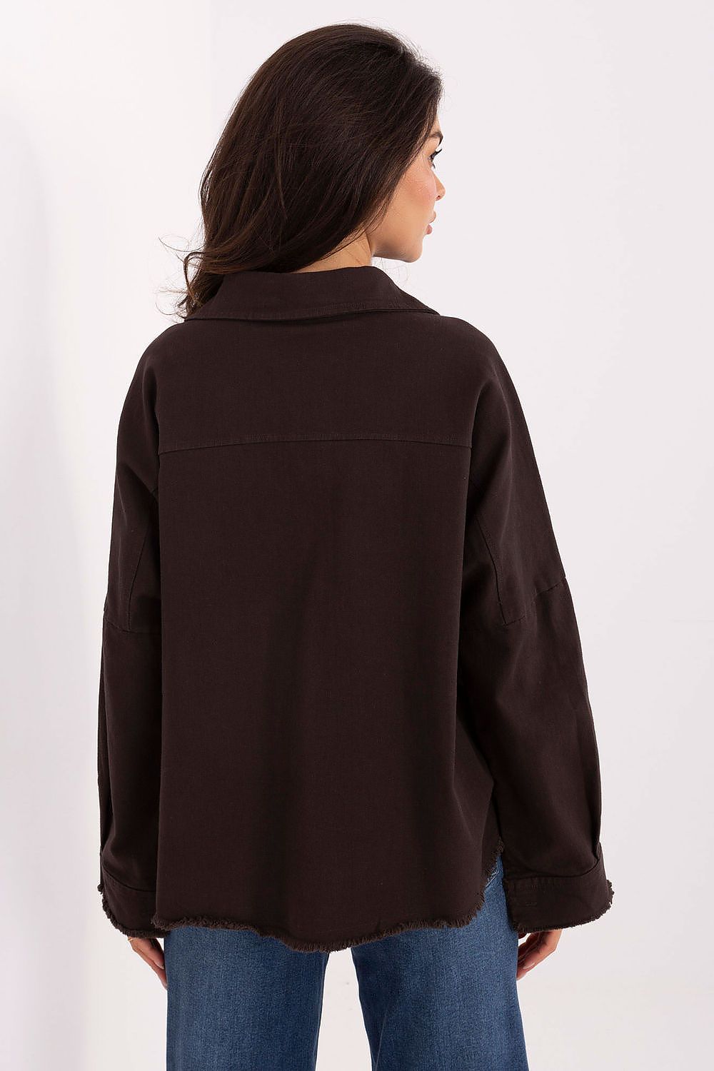   Koszula Damska Model IT-KS-FL5779.87 Dark Brown - Rue Paris 
