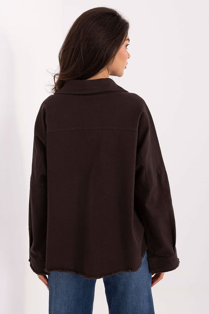   Koszula Damska Model IT-KS-FL5779.87 Dark Brown - Rue Paris 