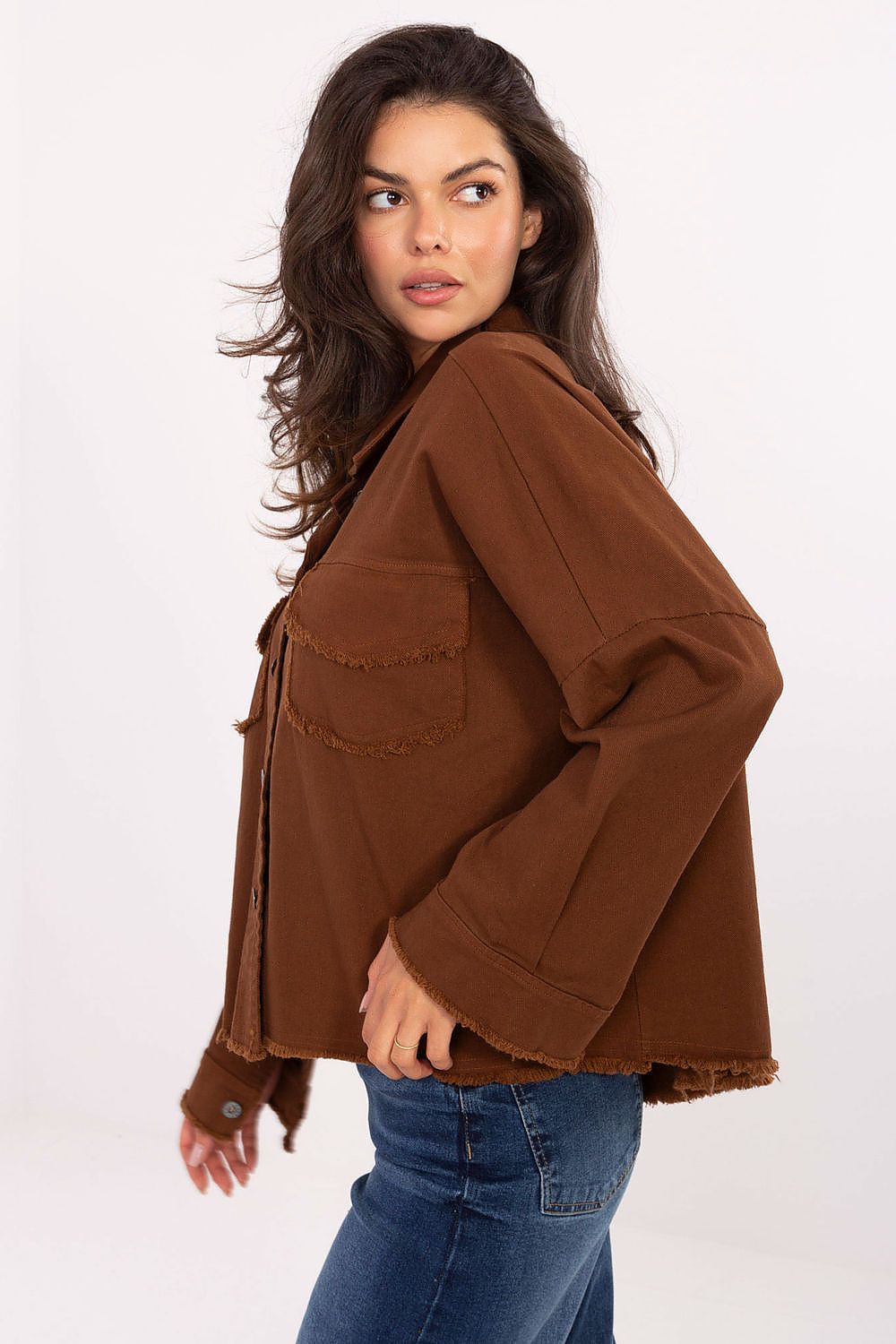   Koszula Damska Model IT-KS-FL5779.87 Brown - Rue Paris 