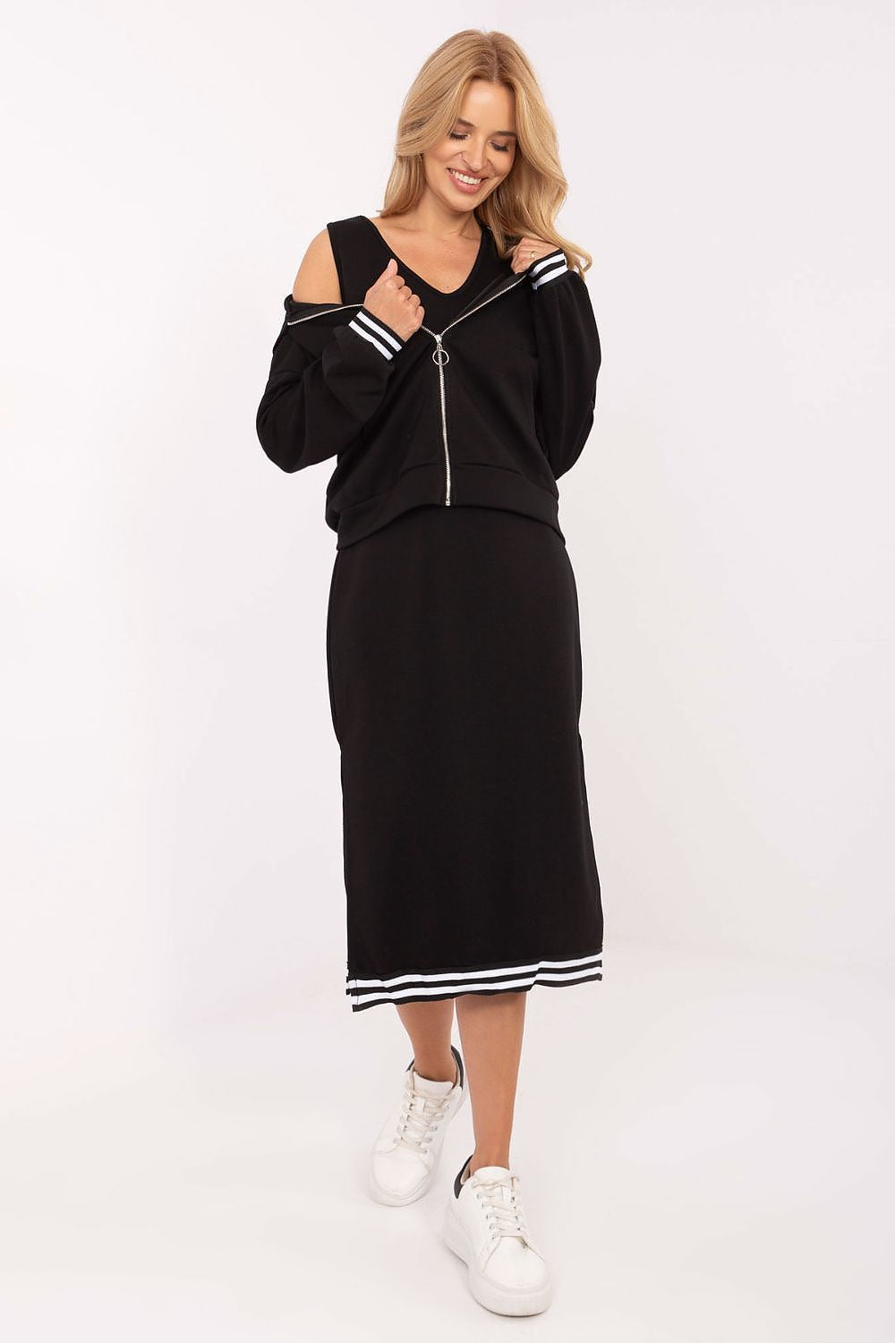  Sukienka Komplet Model IT-KMPL-9719.64 Black - Rue Paris 
