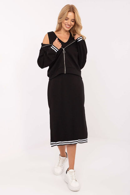  Sukienka Komplet Model IT-KMPL-9719.64 Black - Rue Paris 